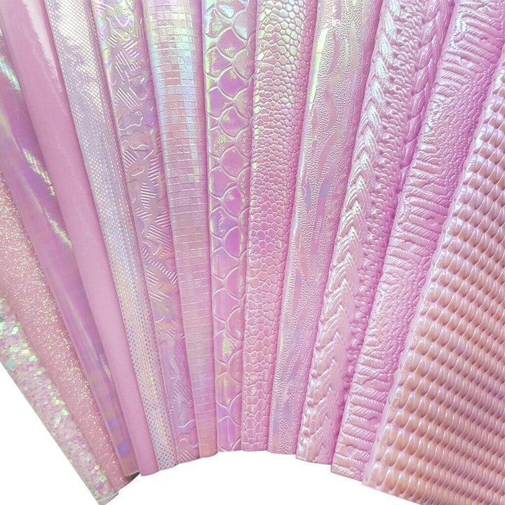 Lisslune | Sparkling Pink Holographic Vinyl Fabric Collection - Perfect for DIY Creations