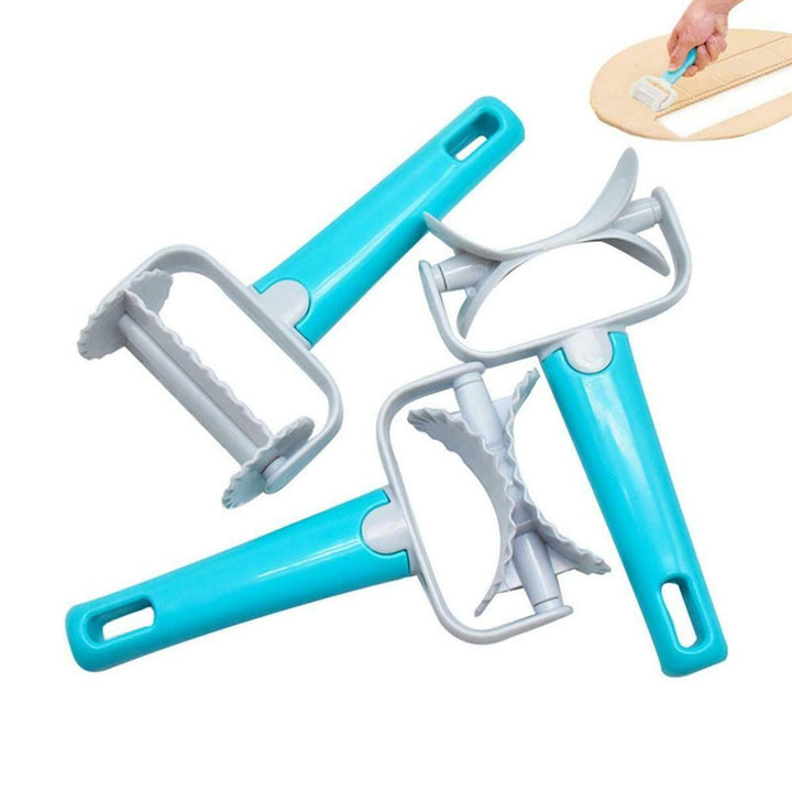 Lisslune | 3Pcs Cake Decorating Dough Cutter Roller
