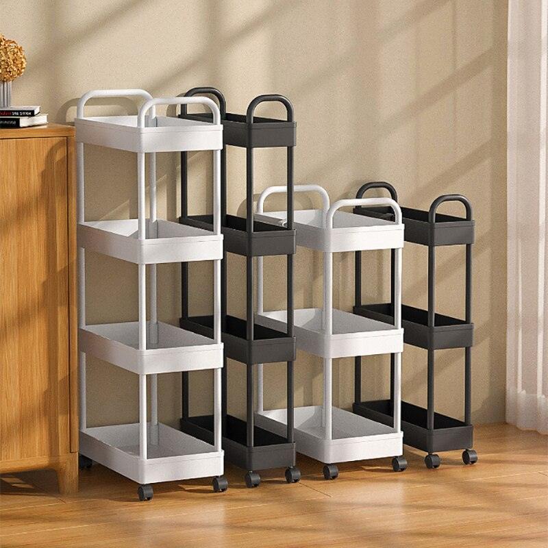 Lisslune | Elegant mobile rolling storage cart with innovative Millive wheel design - smart shelf solution