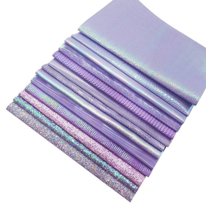 Lisslune | Sparkling Violet Synthetic Leather Fabric - A Must-Have for Sparkling DIY Projects