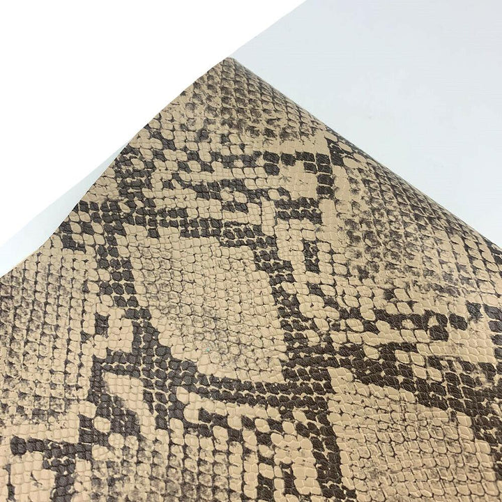 Lisslune | Serpentine Snake Skin Synthetic Leather Craft Kit - Create Trendy DIY Projects with Ease
