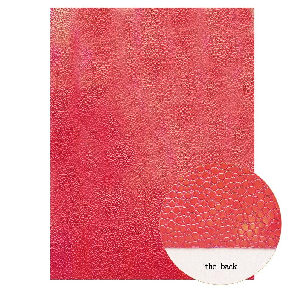 Lisslune | Shiny Red Chunky Glitter Craft Fabric Sheets - A4 Size for DIY Projects