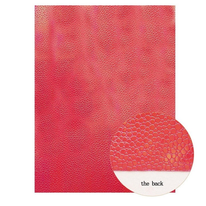 Lisslune | Shiny Red Chunky Glitter Craft Fabric Sheets - A4 Size for DIY Projects