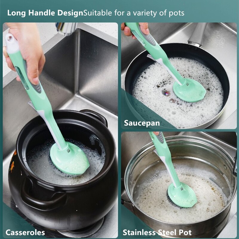 Lisslune | Soap Saver Long Handle Easy Dishwashing Brush
