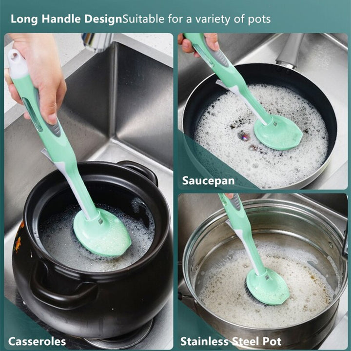 Lisslune | Soap Saver Long Handle Easy Dishwashing Brush