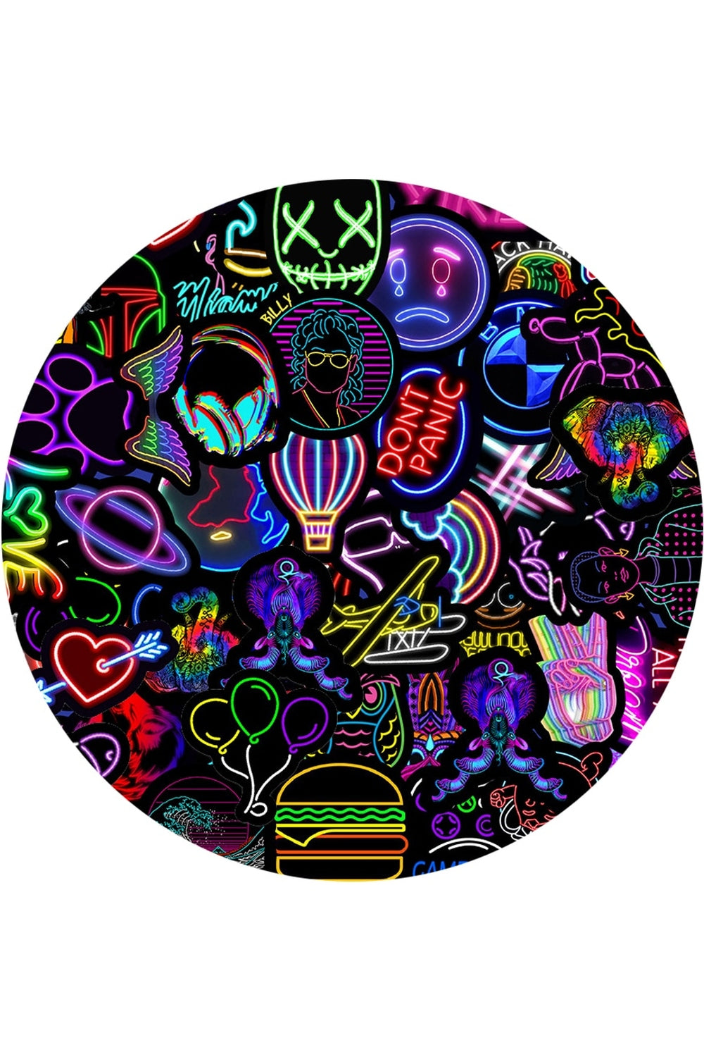 Lisslune | Theme Neon Scrapbooking Stickers