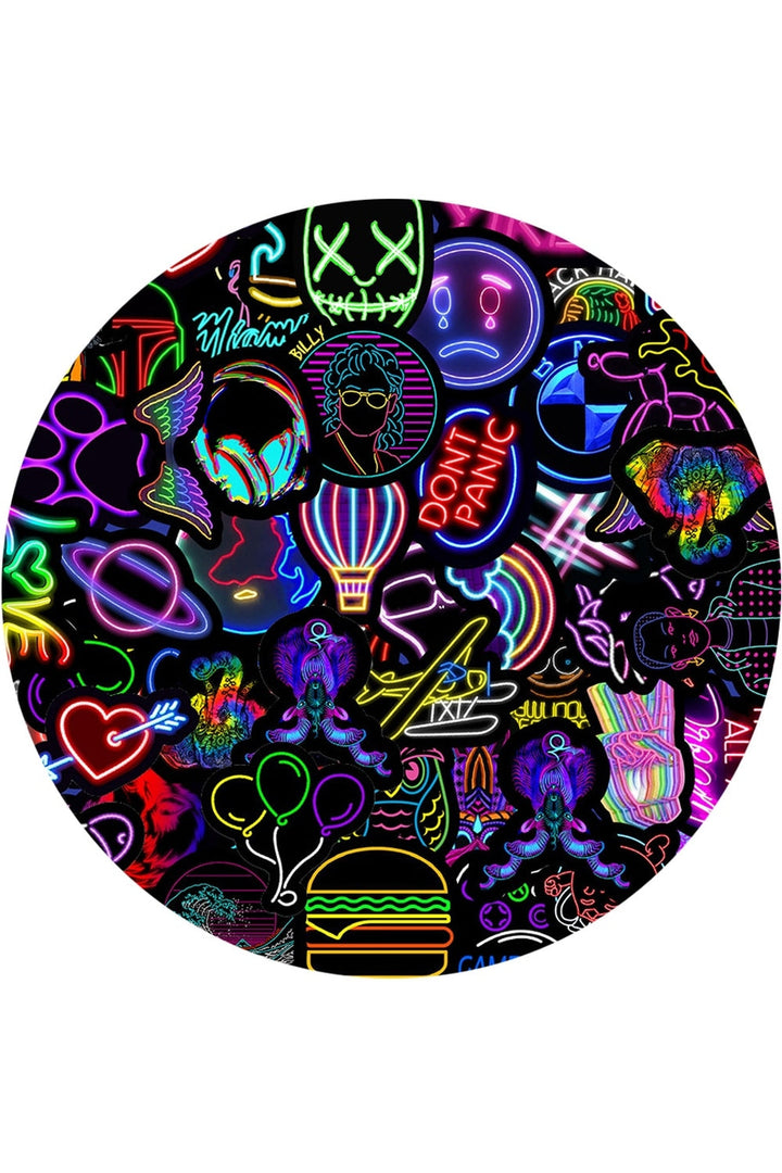 Lisslune | Theme Neon Scrapbooking Stickers