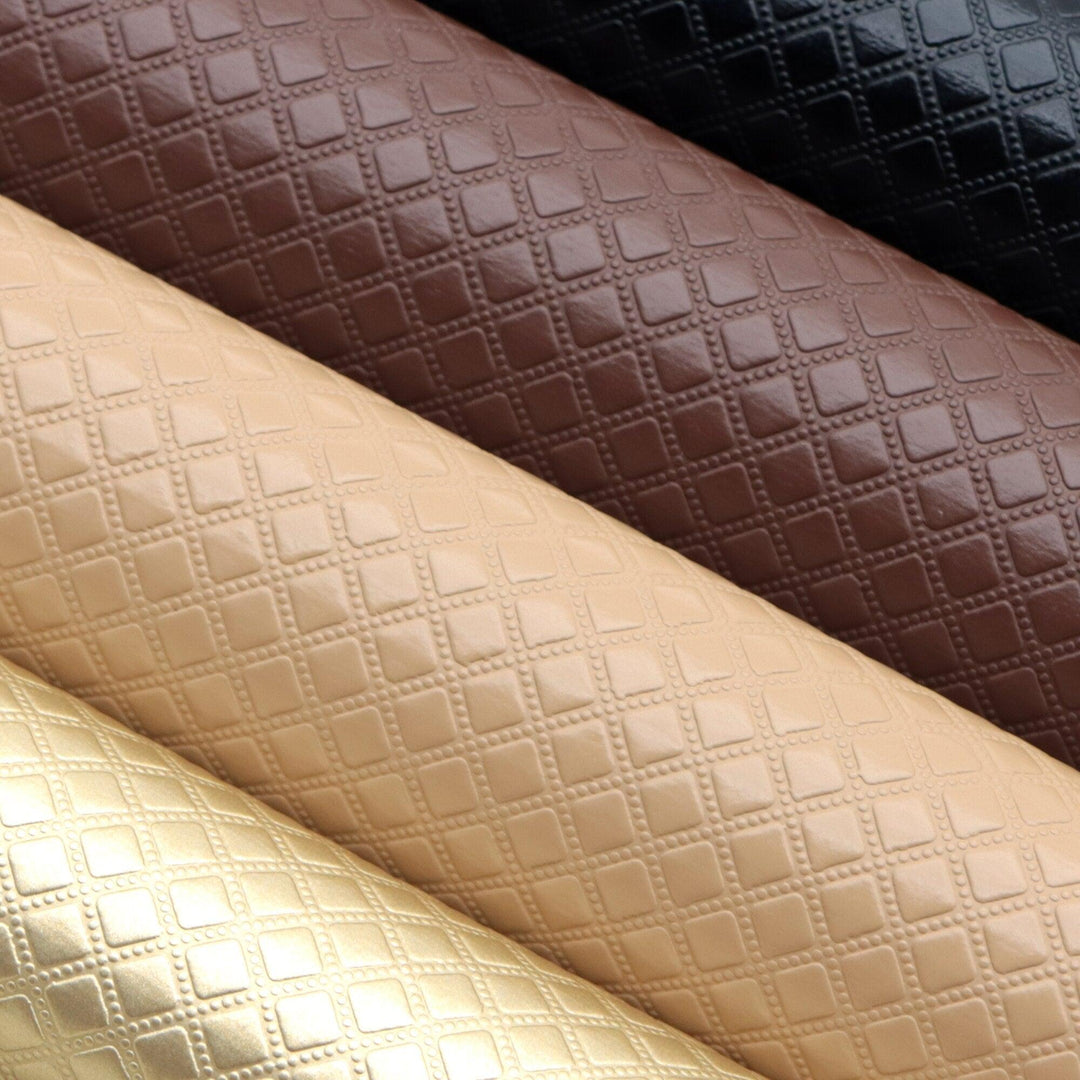 Lisslune | Bump Texture Embossed Synthetic Leather Crafting Fabric – 20x33cm Versatile Craft Material