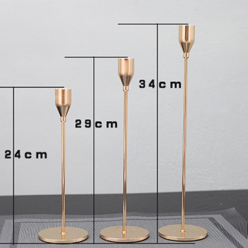 Lisslune | 3-piece set metal candle holder