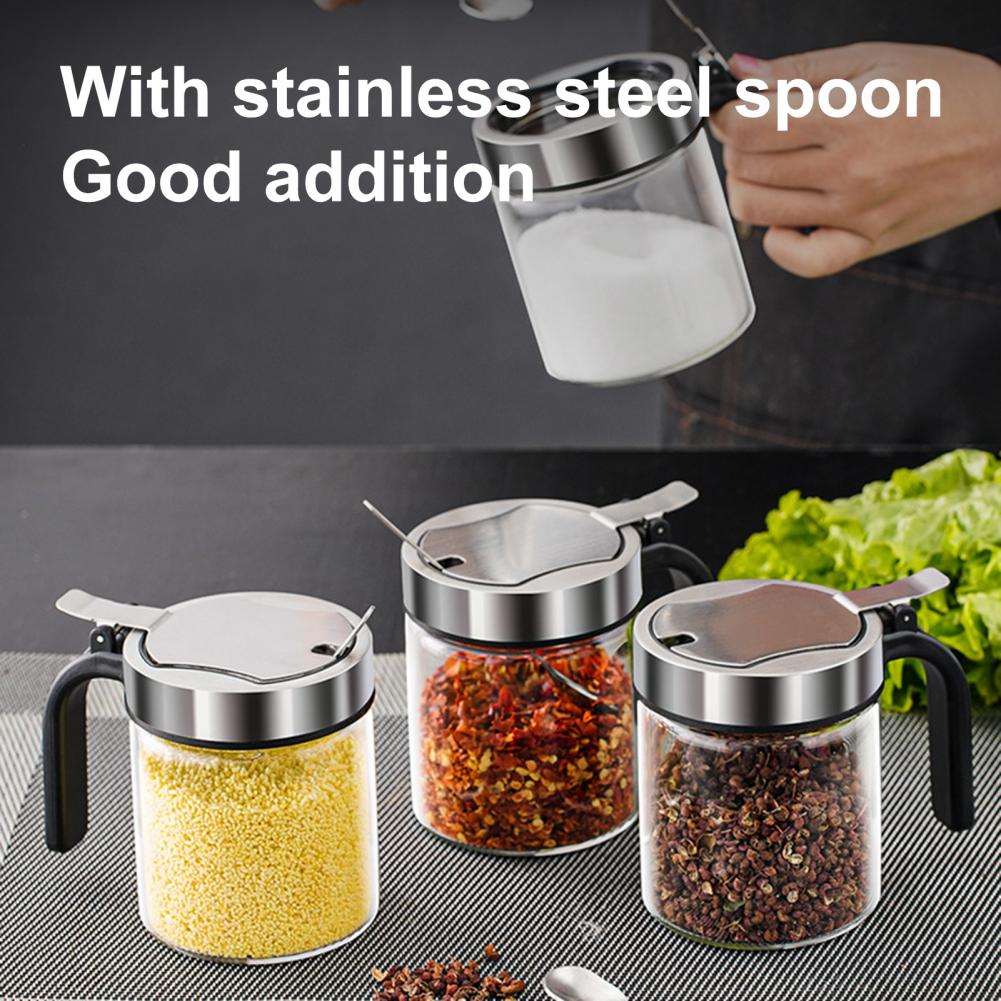 Lisslune | Moisture Proof Elegant Glass Seasoning Storage Jar