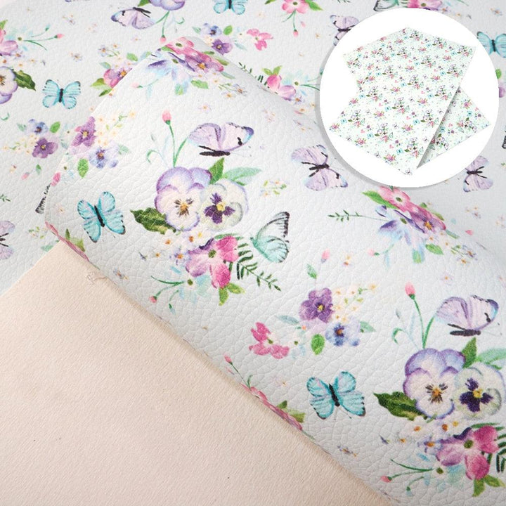 Lisslune | Christmas Blossom Synthetic Leather Craft Sheets - Create Your Holiday Magic!