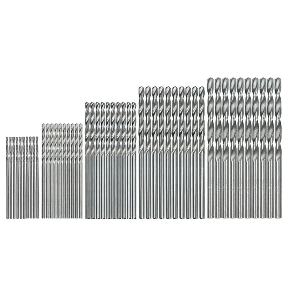Lisslune | 50-piece Premium HSS Titanium Drill Bit Set for Woodworking and Metalworking