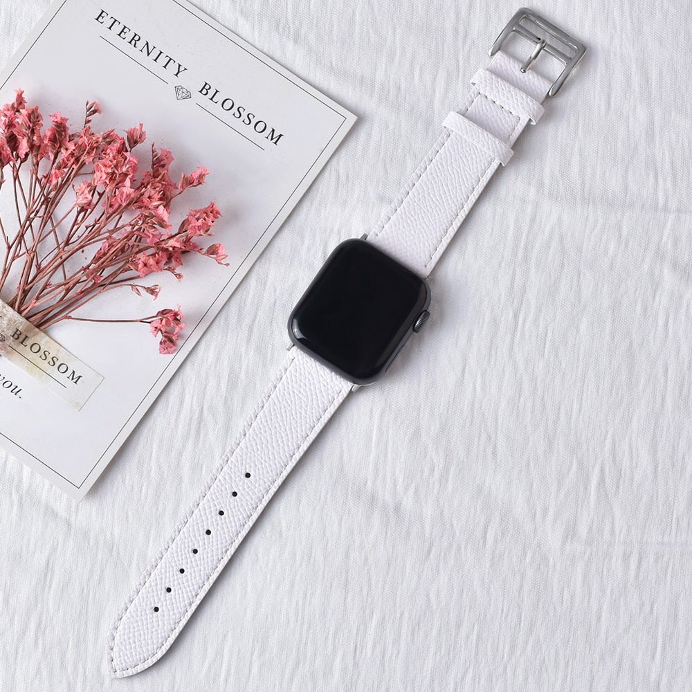 Lisslune | Leather strap for Apple Watch 42mm 38mm Series 3 4 5 6 SE 7 41MM 45MM