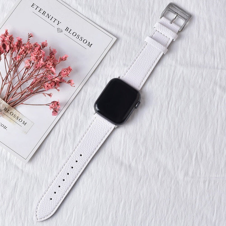 Lisslune | Leather strap for Apple Watch 42mm 38mm Series 3 4 5 6 SE 7 41MM 45MM