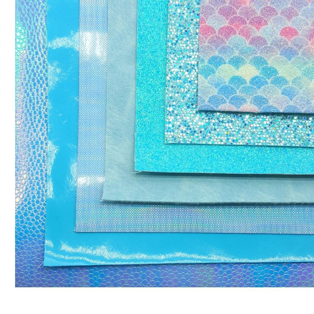 Lisslune | Shiny Ocean Blue Glitter Fabric: Unleash your creative glamour