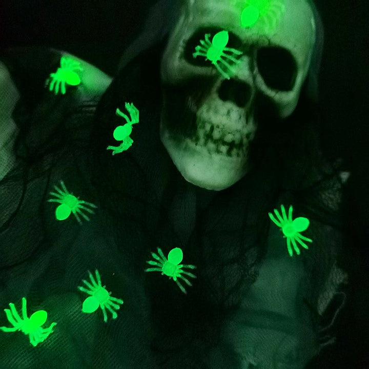 Lisslune | 50Pcs Luminous Glowing Spiders Halloween Decoration