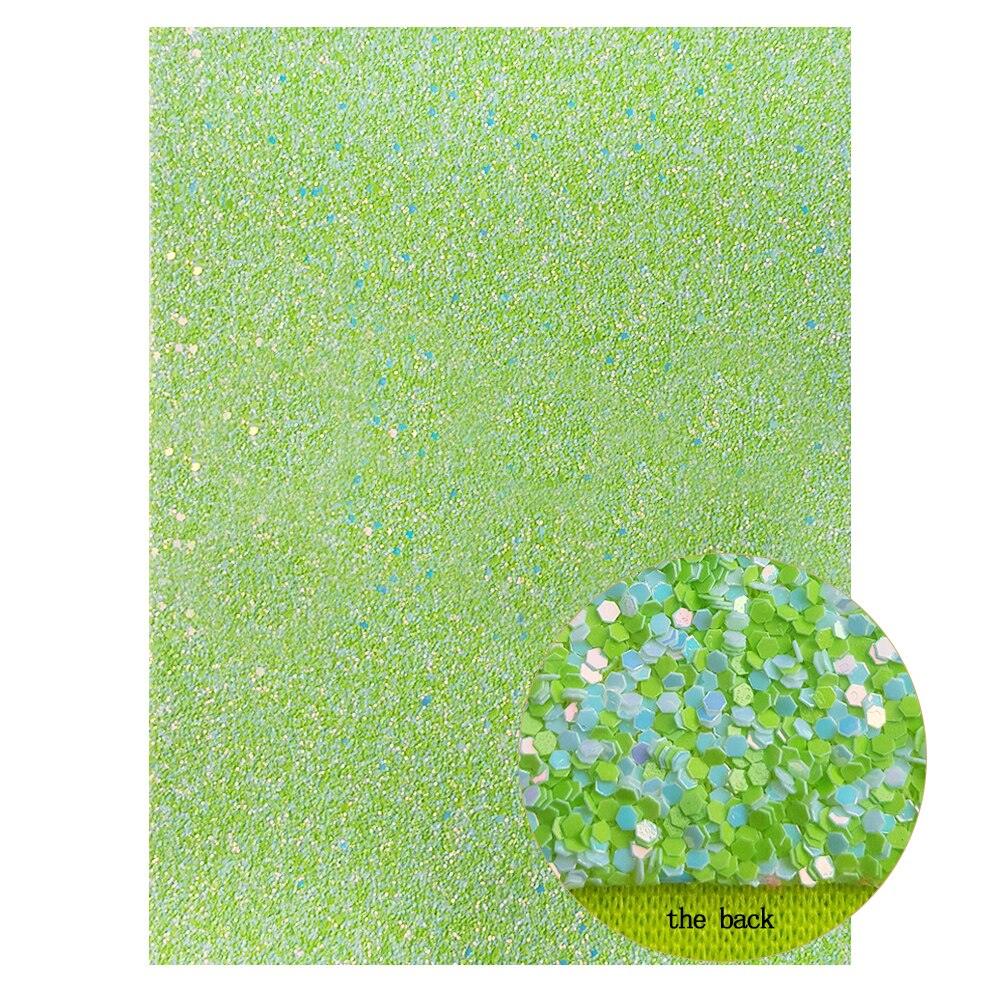 Lisslune | Lustrous Green Glitter Snake Skin Synthetic Leather Bow Craft Kit