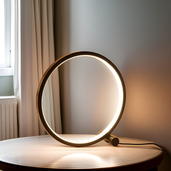 Lisslune | Halo Glo Lamp – minimalistic dimmable round LED table lamp