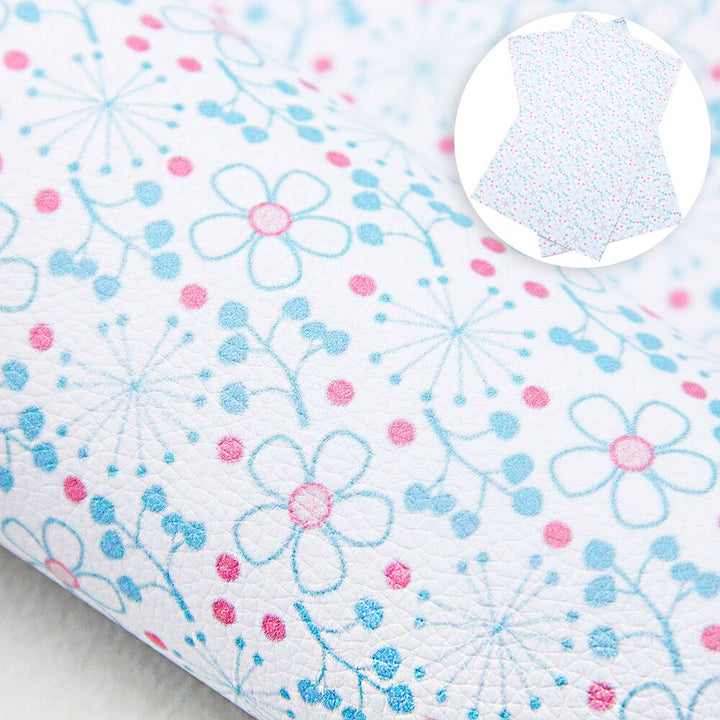 Lisslune | Floral Elegance Synthetic Leather Creative Sheets