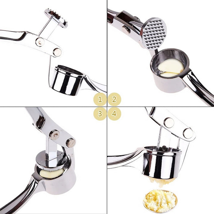 Lisslune | Stainless Steel Garlic Press Chopper: Premium Hand Mill & Masher for Easy Garlic Preparation in the Kitchen