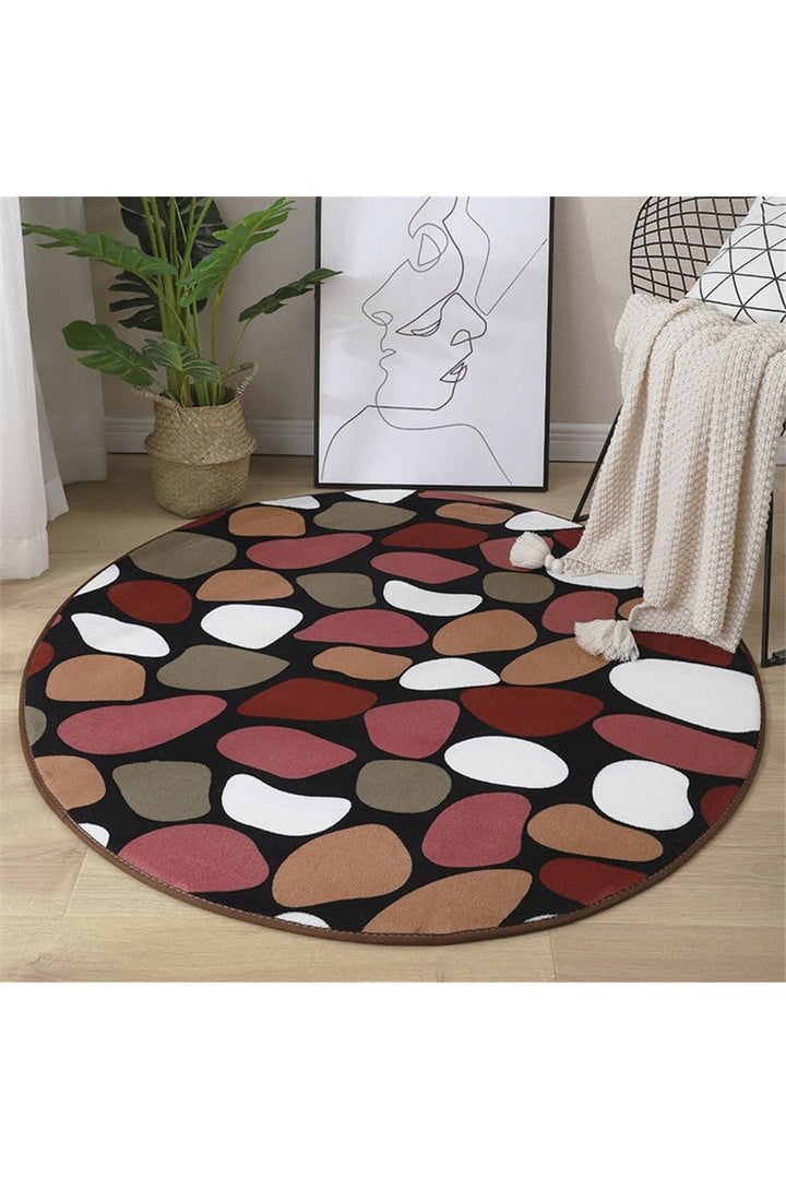 Lisslune | round rug with coral pattern