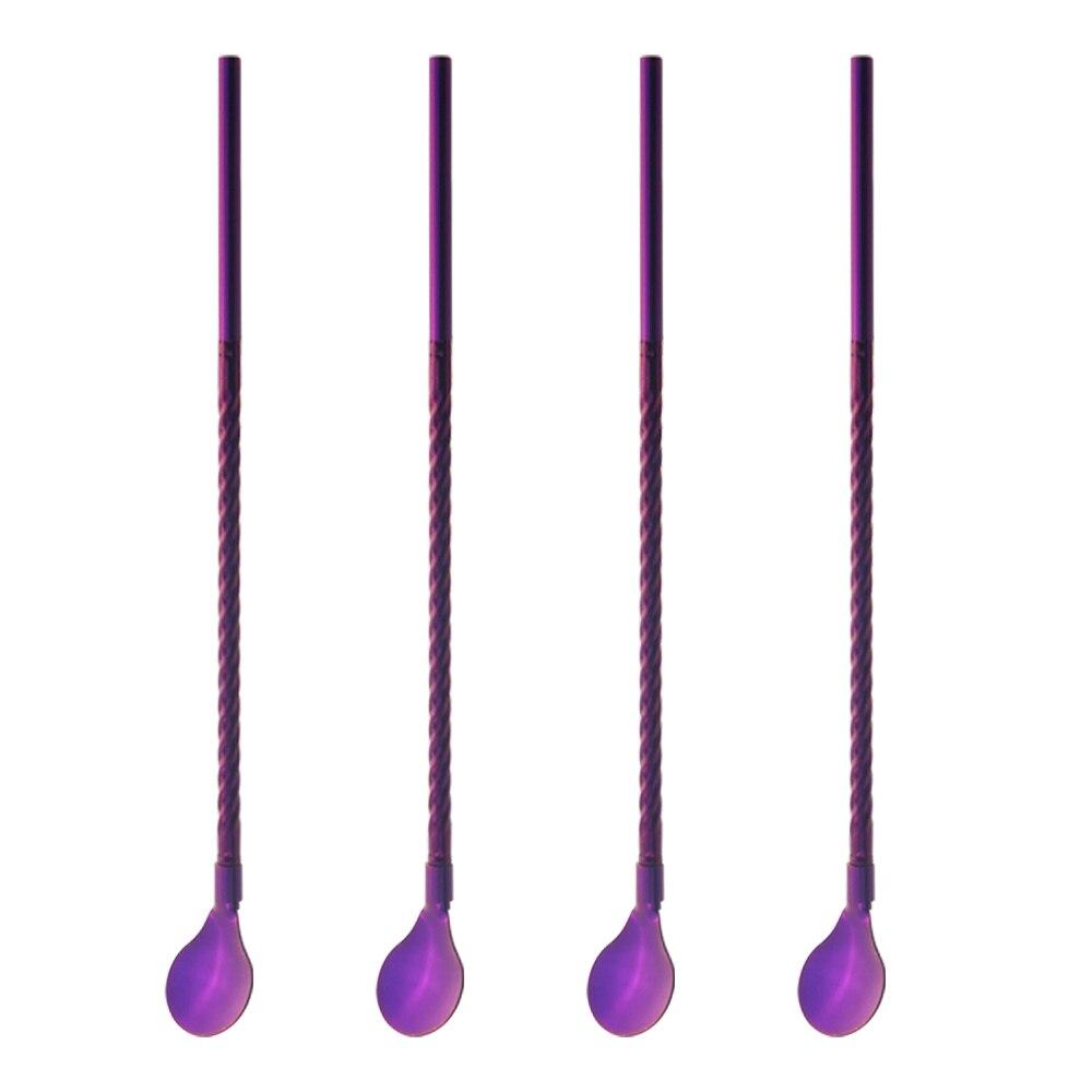 Lisslune | Stainless Steel Straw Spoon (4 pieces)