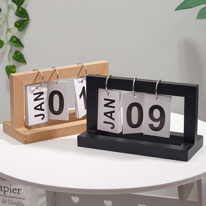 Lisslune | Wooden Flip Desktop Daily Calendar