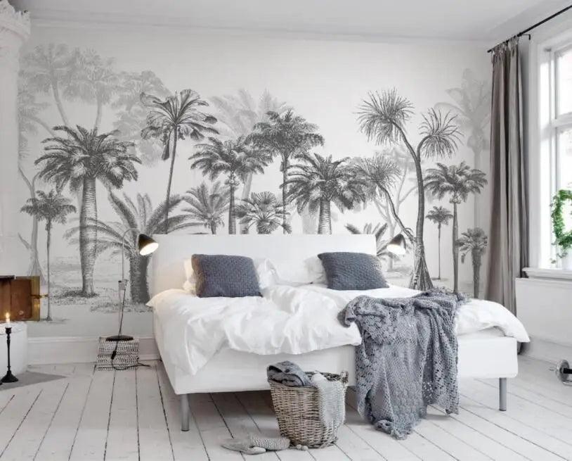 Lisslune | Peaceful Tropical Oasis 3D Wall Mural - Custom Sizes Available