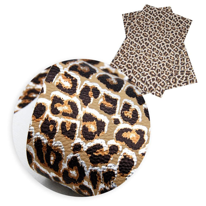 Lisslune | Chic Leopard Print Synthetic Leather Craft Kit - Essential DIY Materials