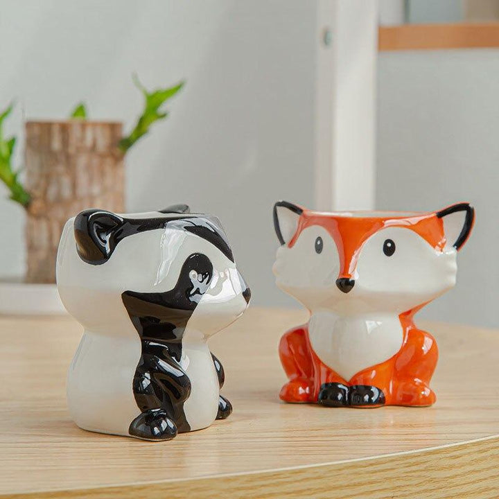 Lisslune | Cartoon Animal Motif Ceramic Flower Pot for Succulents