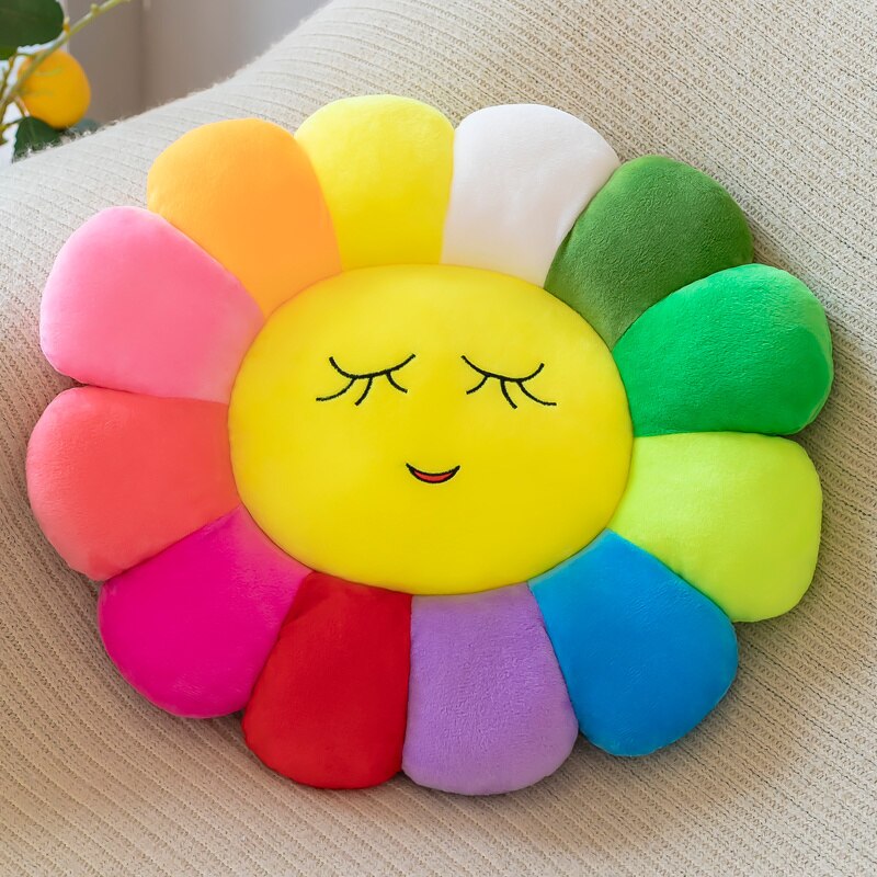 Lisslune | Colorful Sunflower Plush Comfort Seat Cushion