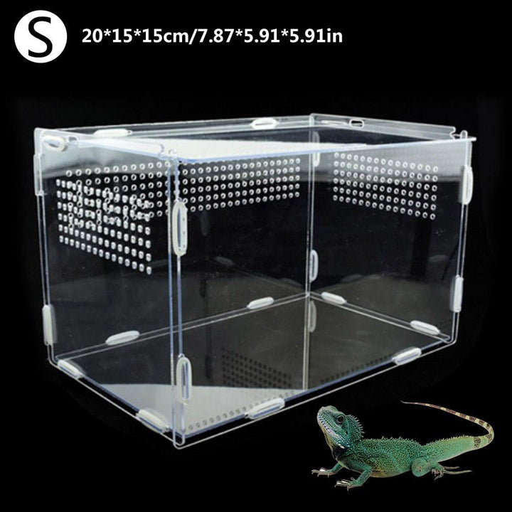 Lisslune | Transparent Acrylic Case for Reptile Habitat and Insect Observation