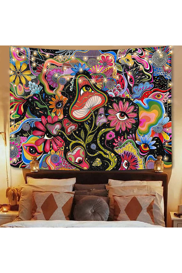 Lisslune | Mushrooms Psychedelic Tapestry
