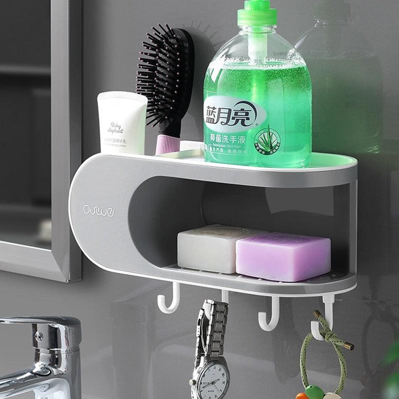 Lisslune | Elegant Nordic Soap Dish with Hook - Drill-Free Bathroom Organizer