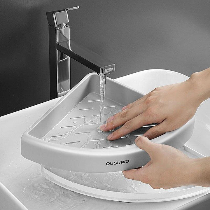 Lisslune | Corner Space-Saving Bathroom Organizer: Stylish and Safe Caddy Solution