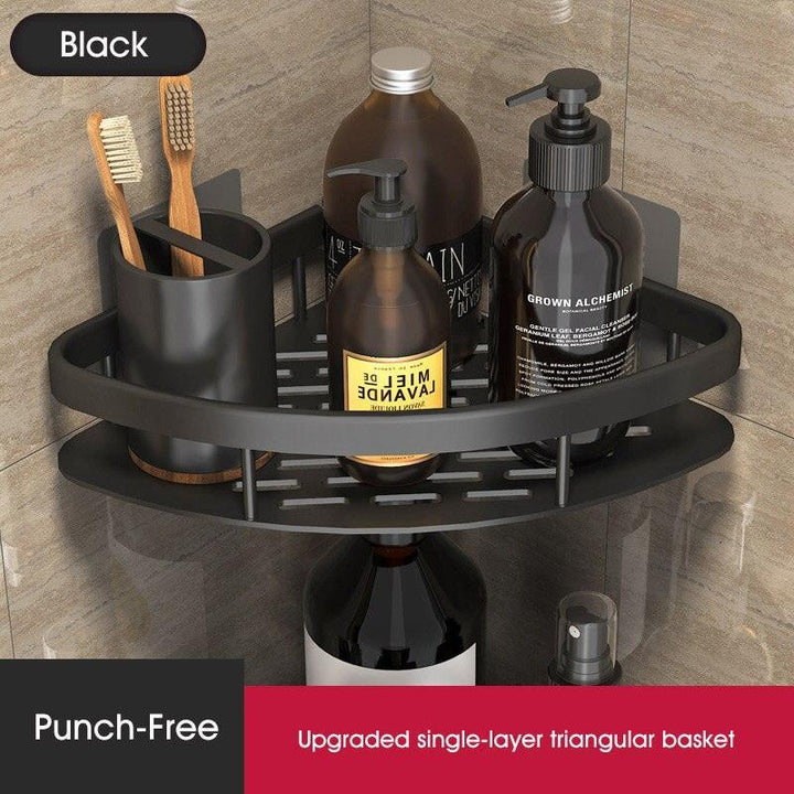 Lisslune | Stylish Wall-Mounted Space Aluminum Shower Organizer: Premium Bathroom Caddy