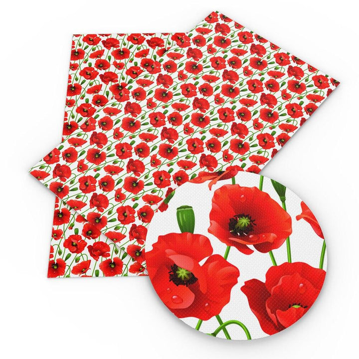 Lisslune | Floral Elegance Synthetic Leather Craft Sheets - Creative Essentials