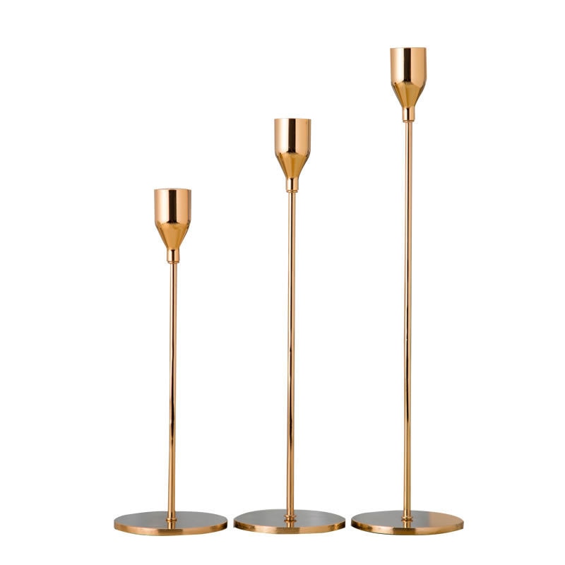 Lisslune | 3-piece set metal candle holder