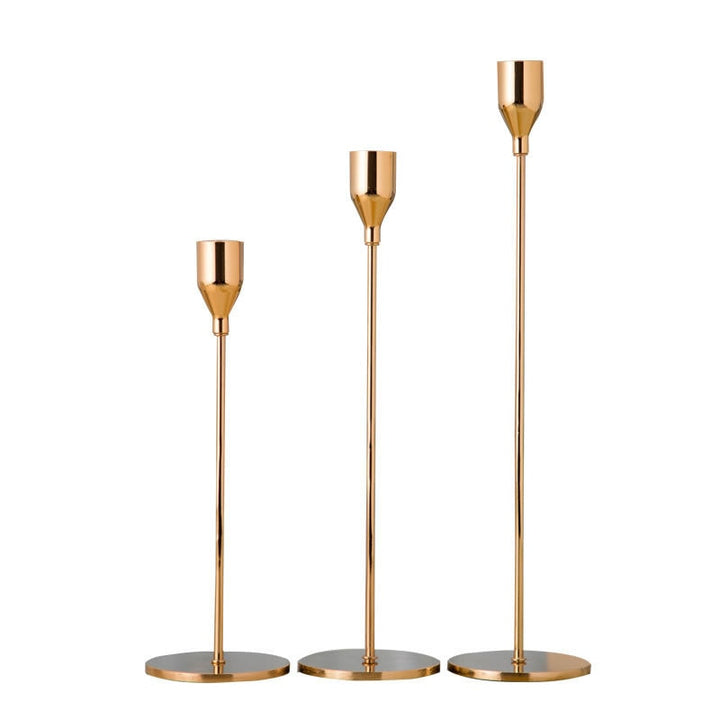Lisslune | 3-piece set metal candle holder