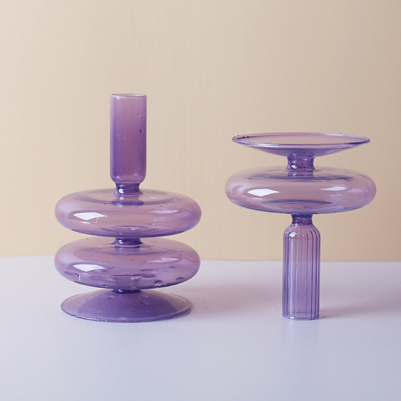Lisslune | Lilac Candle Holder made of Glass