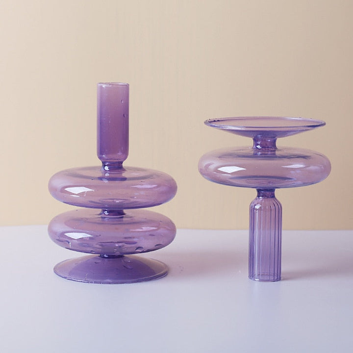 Lisslune | Lilac Candle Holder made of Glass