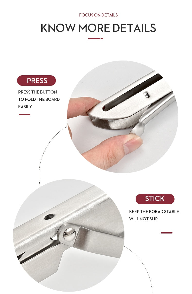 Lisslune | 2-piece set collapsible shelf brackets, heavy-duty, made of stainless steel for tables, motorhomes and space-saving