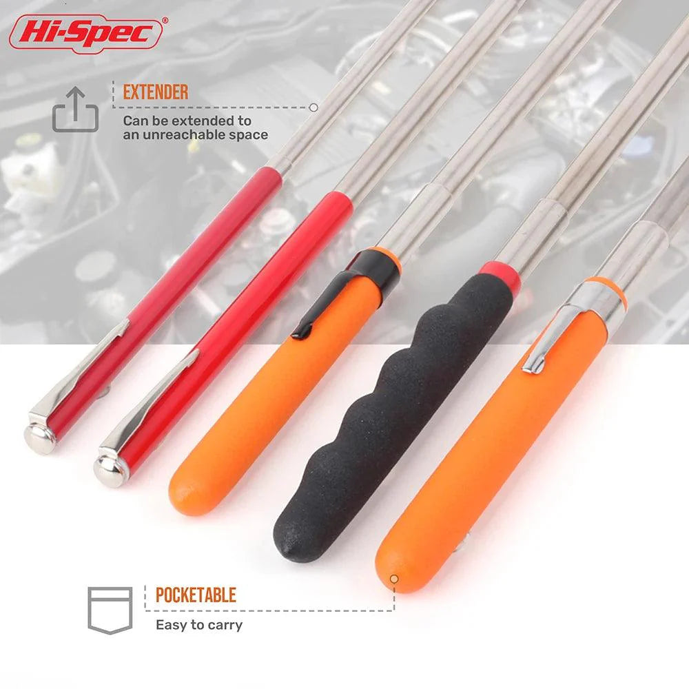 Lisslune | Heavy-Duty Telescopic Magnetic Pickup Tool - 8LB Capacity Stainless Steel Design