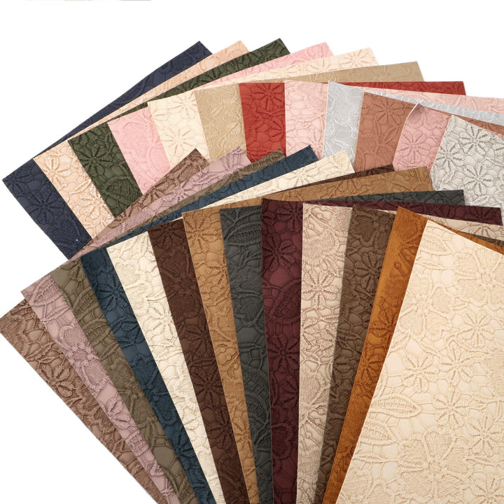 Lisslune | Chic Bloom: Premium Synthetic Leather Craft Sheets for Creative Expression