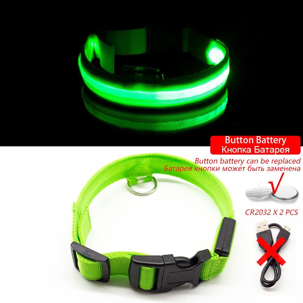 Lisslune | Light & Protect: Rechargeable Waterproof LED Dog Collar for Enhanced Nighttime Safety