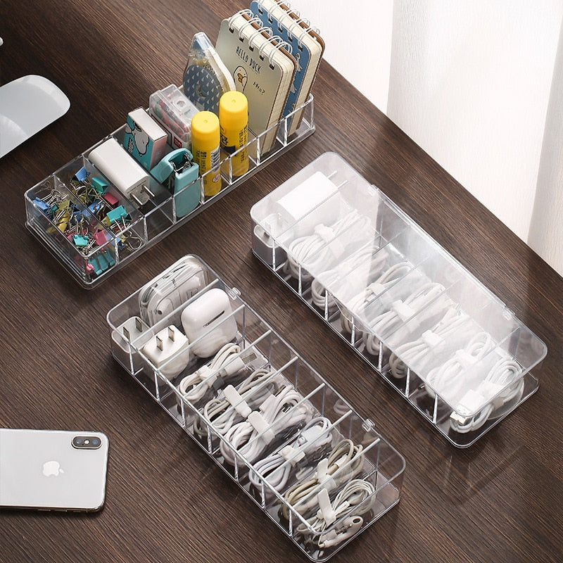 Lisslune | Transparent Cable Organizer Box