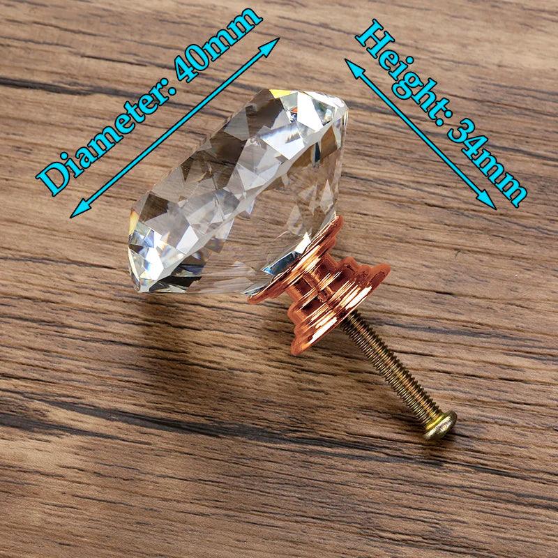 Lisslune | Glamorous Rainbow Crystal Glass Cabinet Knobs for Elegant Home Style