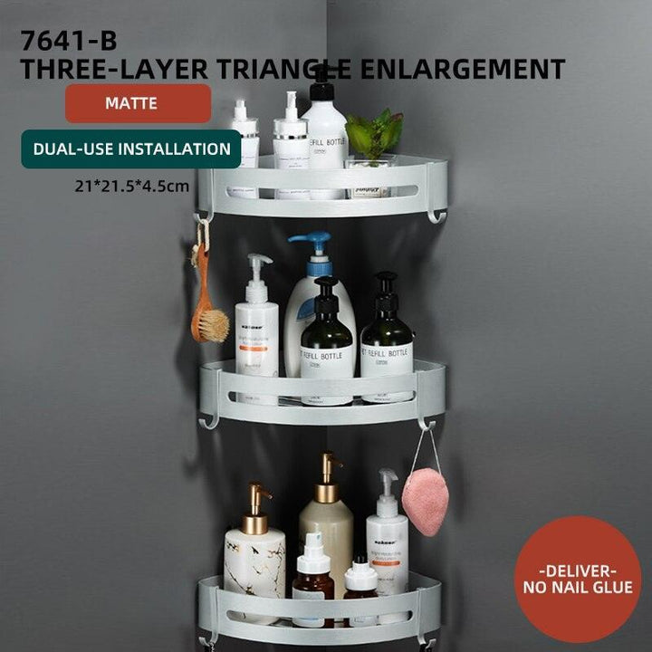 Lisslune | Stylish Wall-Mounted Bathroom Organizer in Premium Space Aluminum: A Luxury Storage Solution