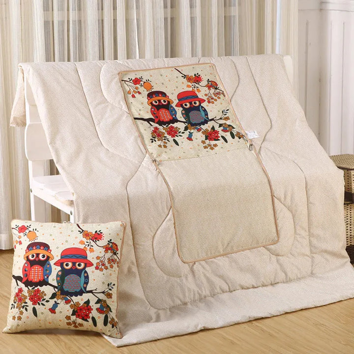 Lisslune | Cozy Convertible Pillow Quilt Combo Blanket