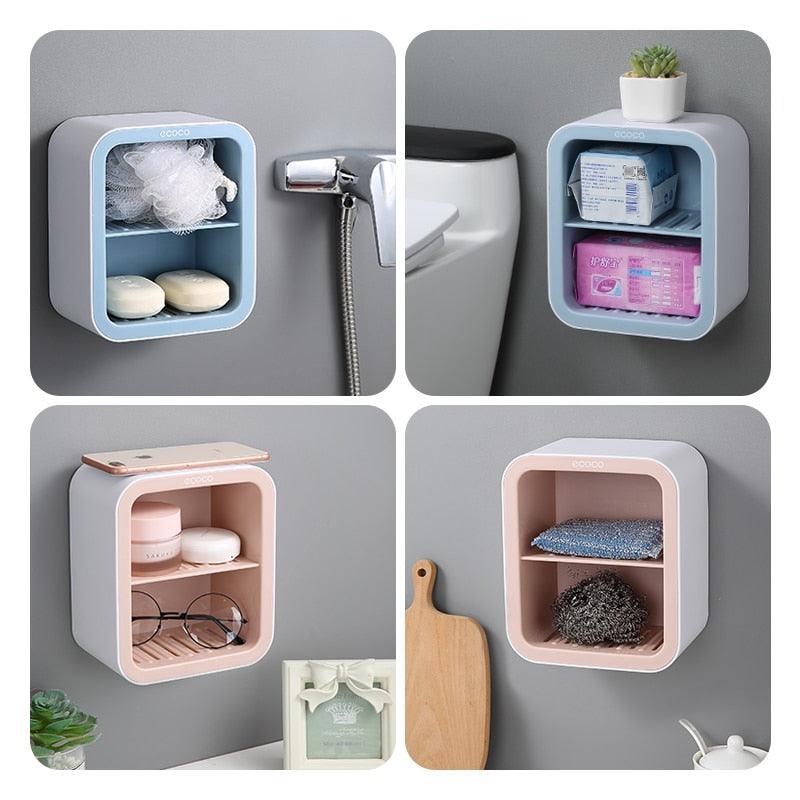 Lisslune | Elegant Botanical Wall-Mounted Soap Organizer for Stylish Bathroom Storage